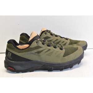 SALOMON Mens Hiking Shoes Olive Green Size 8 Gore Tex Outdoors Trail Running